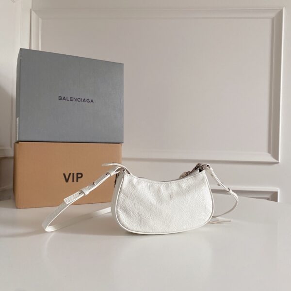 Balenciaga Le Cagole Mini Armpit Bag - White - Image 5