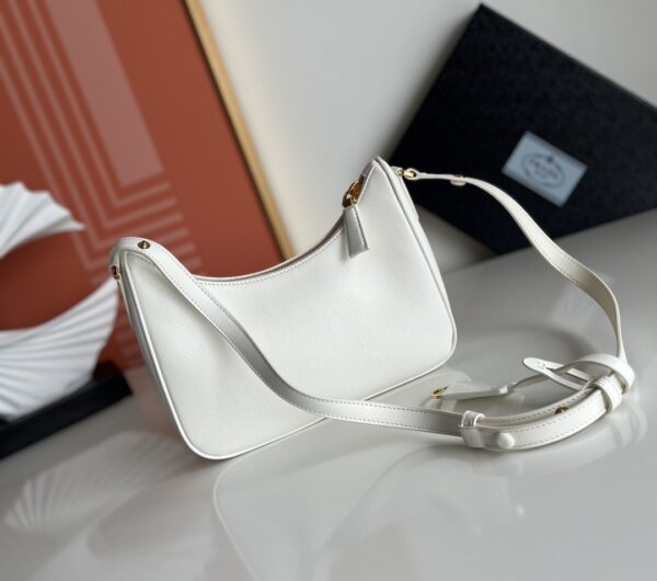 Prada Hobo Shoulder Handbag - White - Image 5