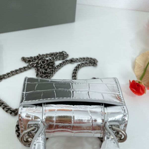 Balenciaga Super Mini Hourglass Bag - Silver - Image 3
