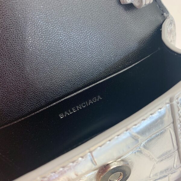 Balenciaga Super Mini Hourglass Bag - Silver - Image 2