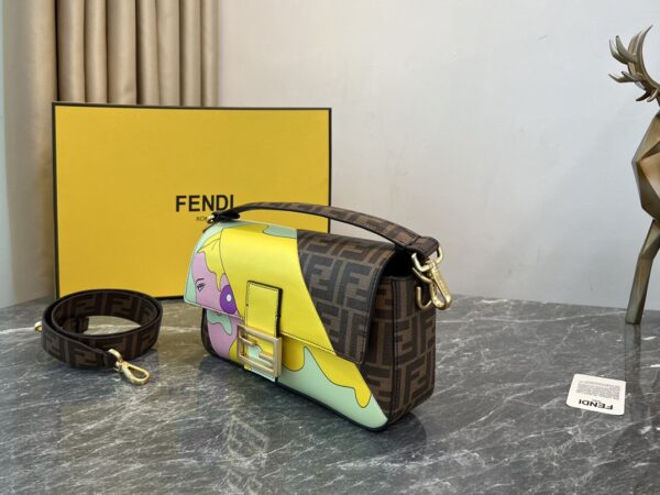 Fendi Baguette Medium Bag - Yellow - Image 5