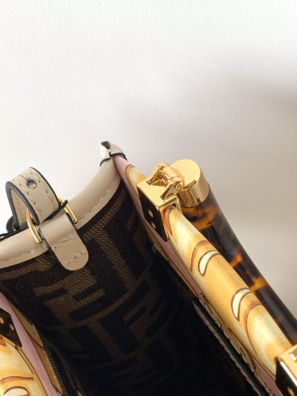 Fendi Joint Style Mini Sunshine Shopper Handbag - White - Image 2