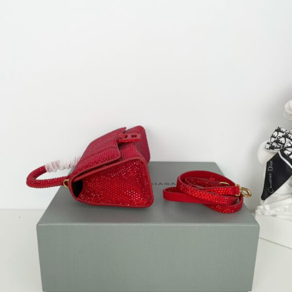 Balenciaga Super Mini Hourglass Bag - Red - Image 3