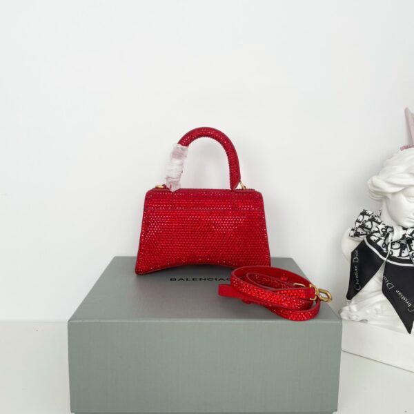 Balenciaga Super Mini Hourglass Bag - Red - Image 5