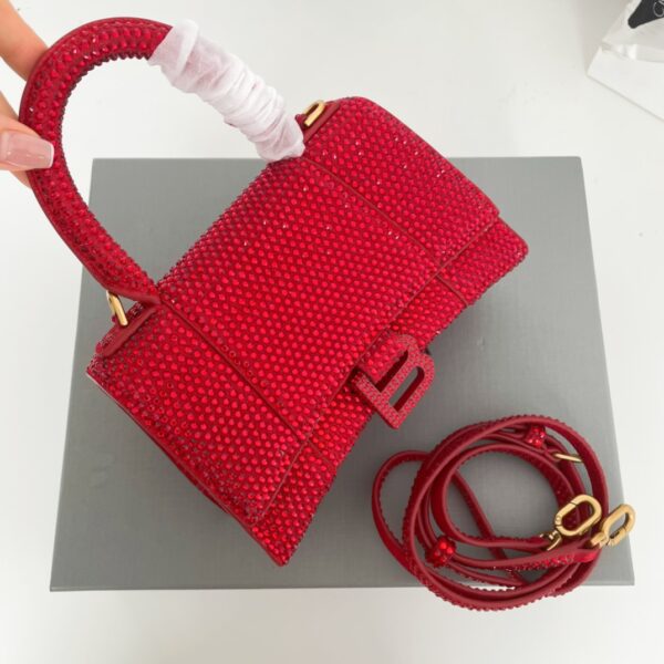 Balenciaga Super Mini Hourglass Bag - Red - Image 4