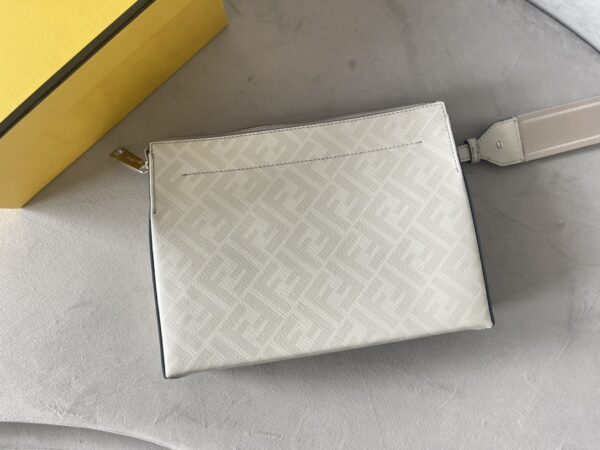 Fendi Roma Print Clutch Bag - White - Image 4