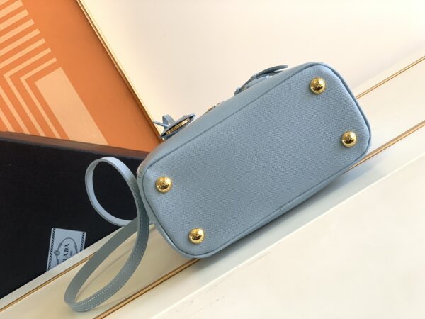 Prada Galleria Mini Killer Handbag - Light Blue - Image 3