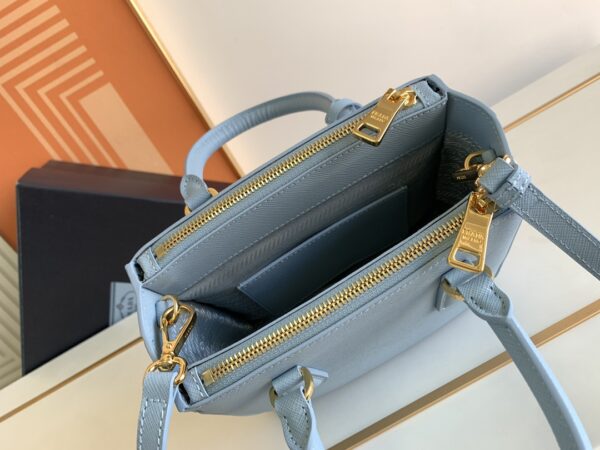 Prada Galleria Mini Killer Handbag - Light Blue - Image 2