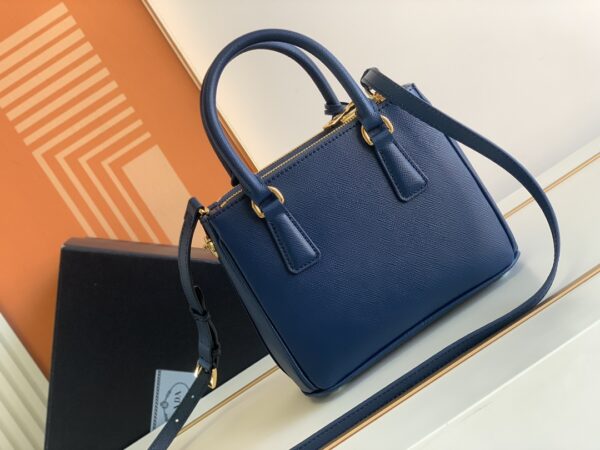 Prada Galleria Mini Killer Handbag - Dark Blue - Image 4