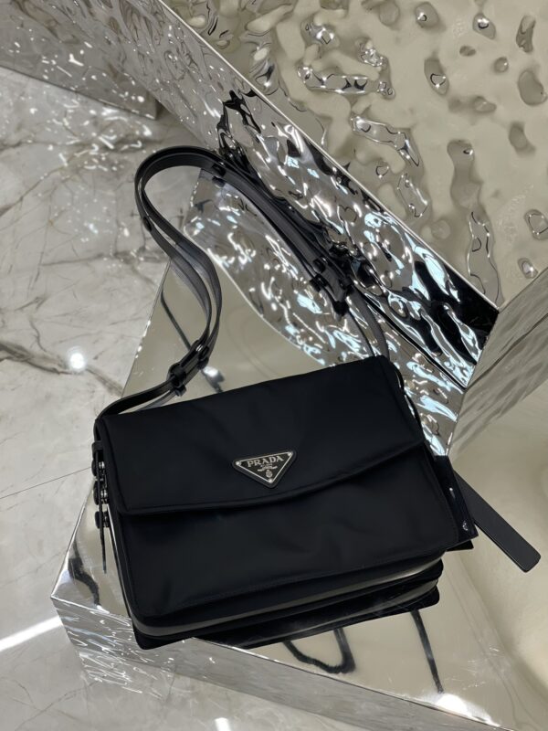 Prada Popular Medium Messenger Bag - Black - Image 4