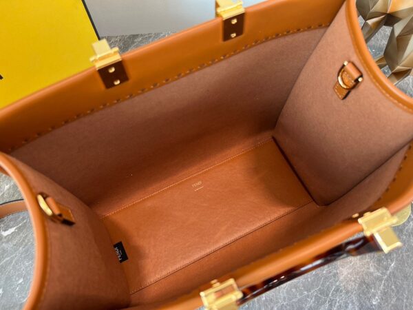 Fendi Sunshine Small Tote Bag - Brown - Image 3