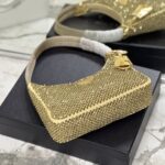 Prada Hobo Diamond Armpit Bag - Gold - Image 3