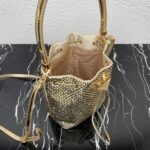 Prada New Crystal Bucket Bag - Gold - Image 2