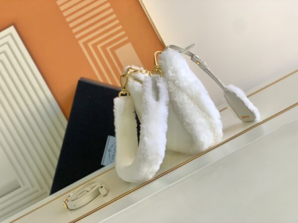 Prada Plush Three-In-One Handbag - White - Image 4