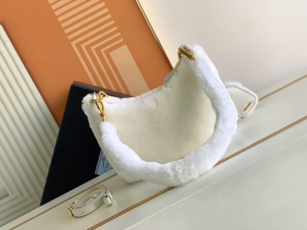 Prada Plush Three-In-One Handbag - White - Image 5