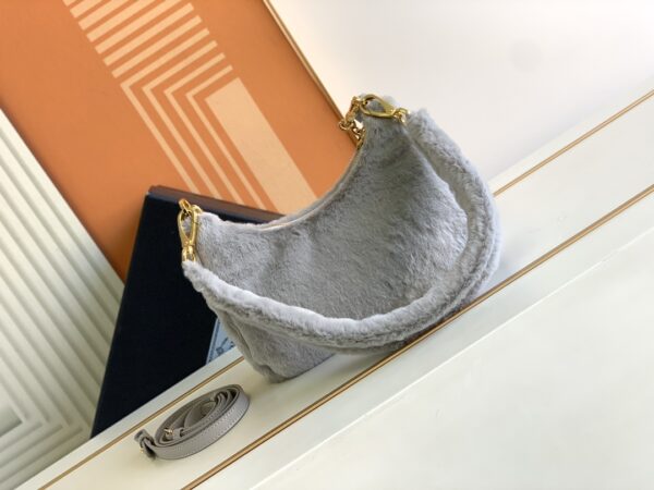 Prada Plush Three-In-One Handbag - Gray - Image 4