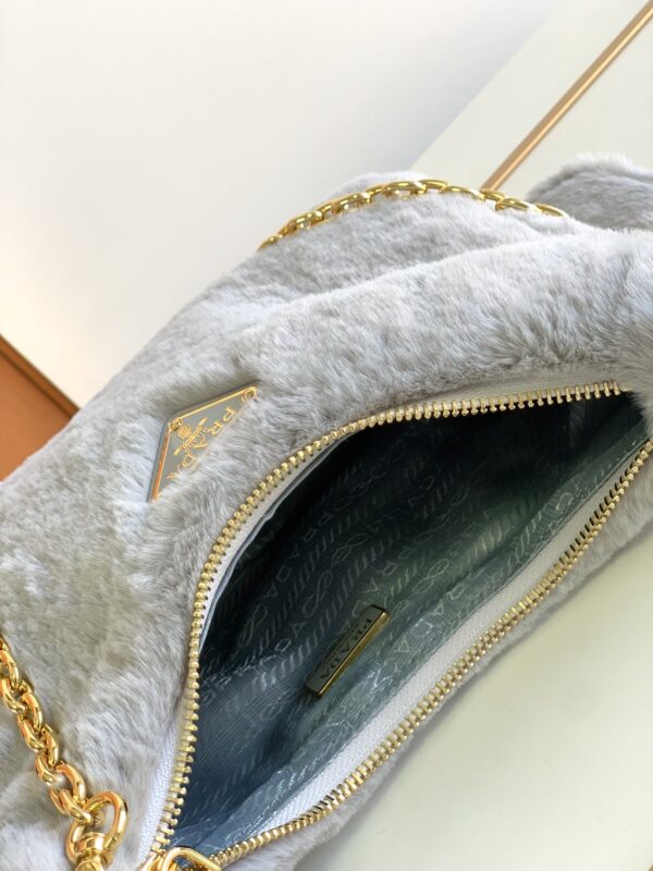 Prada Plush Three-In-One Handbag - Gray - Image 2