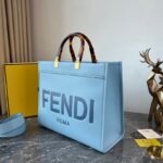 Fendi Sunshine Small Tote Bag - Sky Blue - Image 2