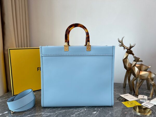 Fendi Sunshine Small Tote Bag - Sky Blue - Image 3