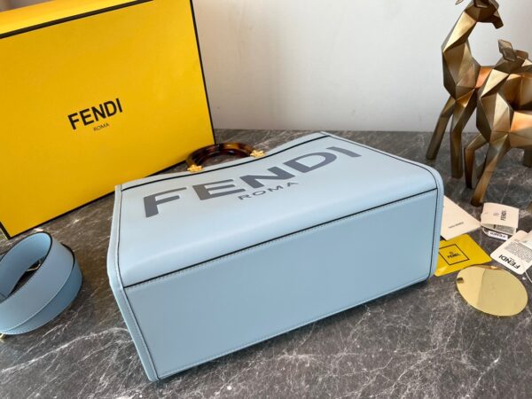 Fendi Sunshine Small Tote Bag - Sky Blue - Image 5