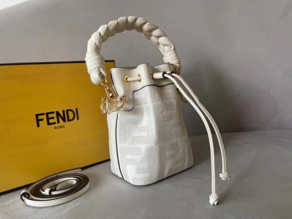 Fendi Mon Tresor Small Bucket Bag - White - Image 4