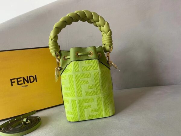 Fendi Mon Tresor Small Bucket Bag - Green - Image 3