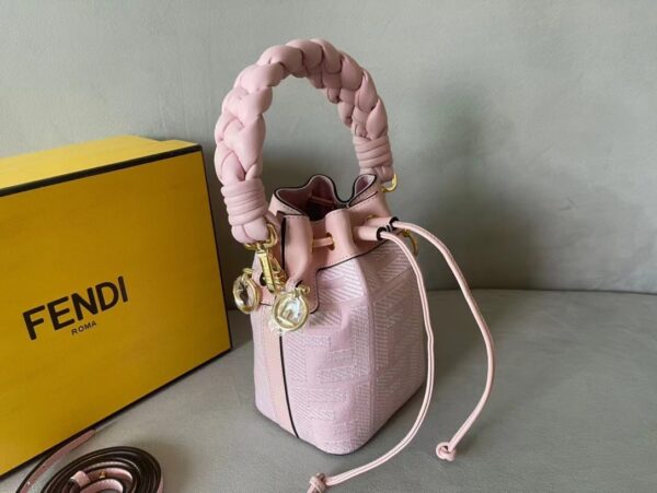 Fendi Mon Tresor Small Bucket Bag - Pink - Image 5