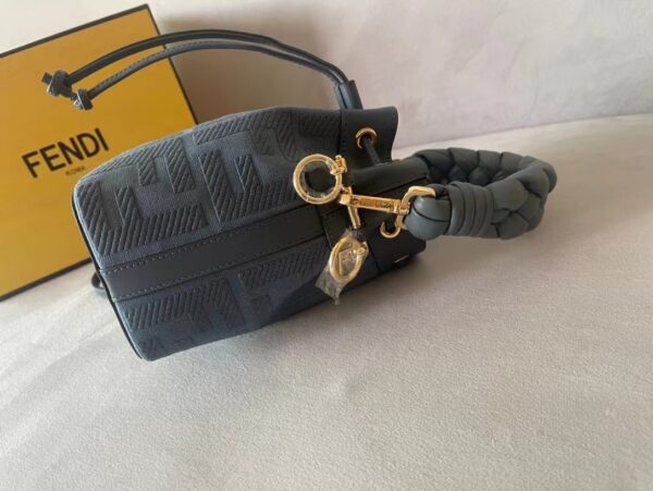 Fendi Mon Tresor Small Bucket Bag - Gray/Blue - Image 5