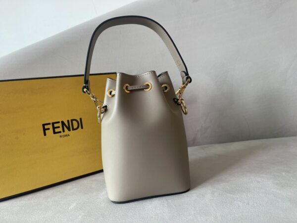Fendi Mon Tresor Small Bucket Bag - Gray - Image 4