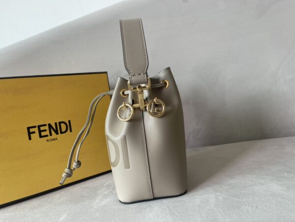 Fendi Mon Tresor Small Bucket Bag - Gray - Image 5