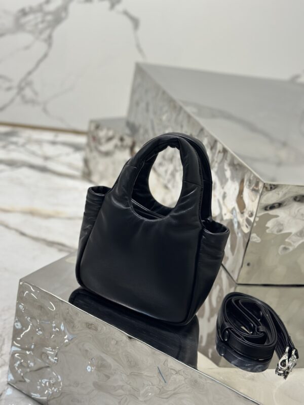 Prada Small Vegetable Basket Handbag - Black - Image 5