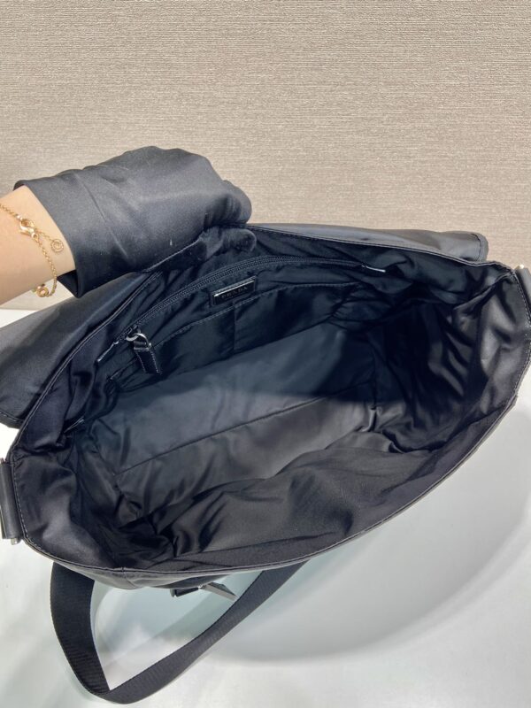 Prada Flap And Snap Messenger Bag - Black - Image 2