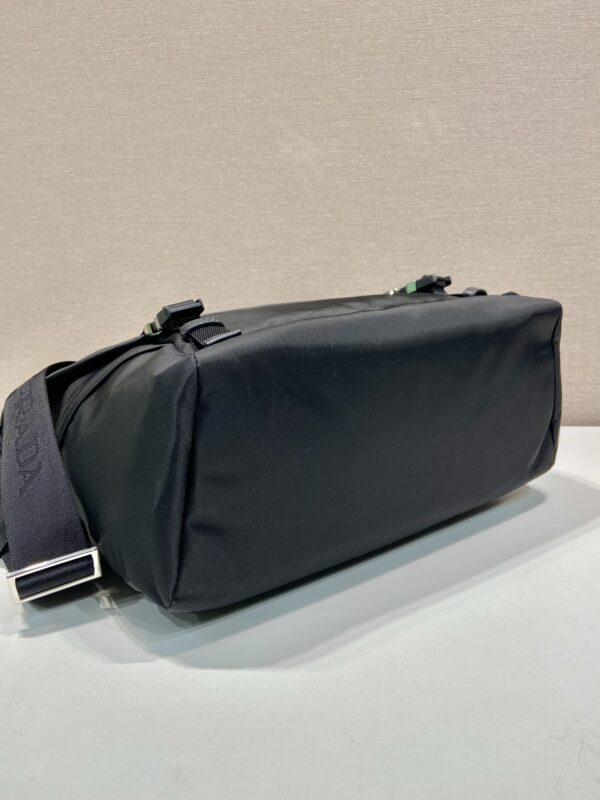 Prada Flap And Snap Messenger Bag - Black - Image 4