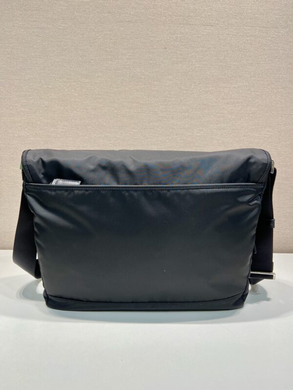 Prada Flap And Snap Messenger Bag - Black - Image 5