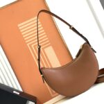 Prada Simple Moon Handbag - Brown - Image 4