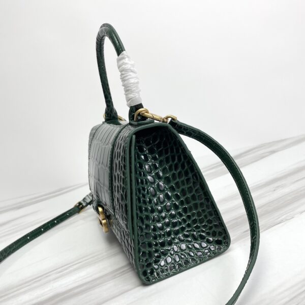 Balenciaga Hourglass Crocodile Sand bag (Golden Buckle) - Green - Image 4