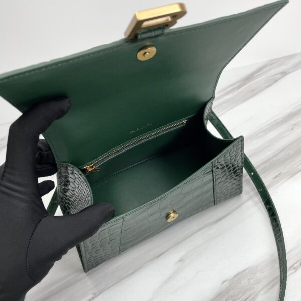 Balenciaga Hourglass Crocodile Sand bag (Golden Buckle) - Green - Image 2