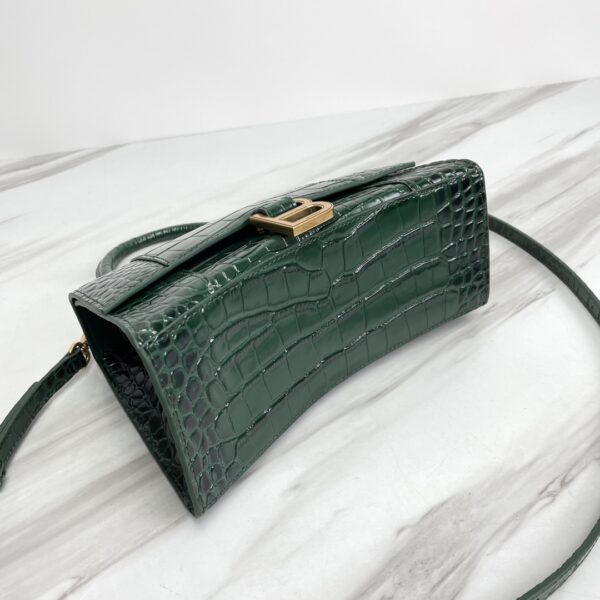 Balenciaga Hourglass Crocodile Sand bag (Golden Buckle) - Green - Image 5