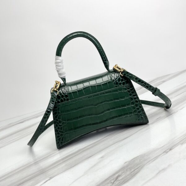 Balenciaga Hourglass Crocodile Sand bag (Golden Buckle) - Green - Image 3