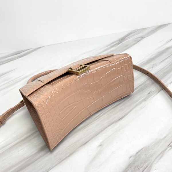 Balenciaga Hourglass Crocodile Sand bag (Golden Buckle) - Cramel - Image 4