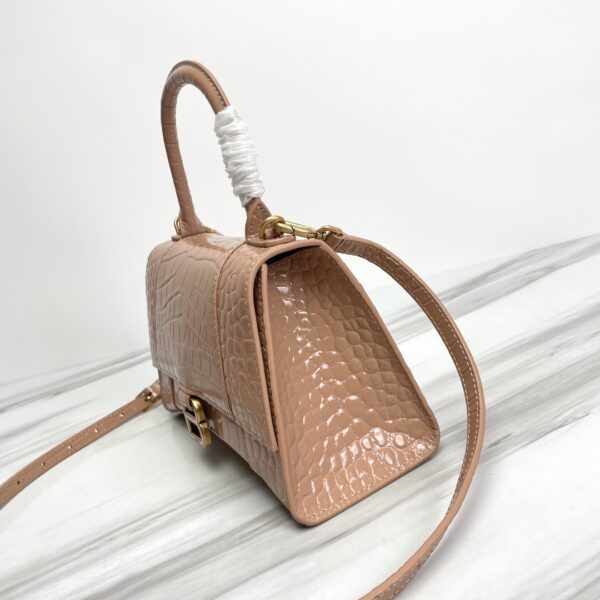 Balenciaga Hourglass Crocodile Sand bag (Golden Buckle) - Cramel - Image 5