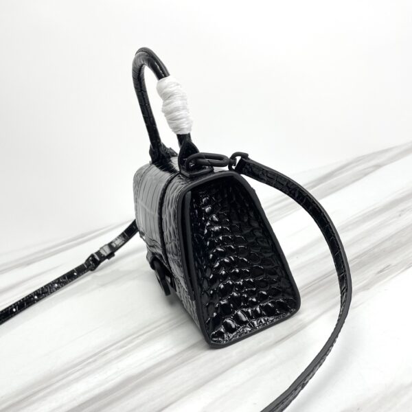 Balenciaga Hourglass Small Bag (Black Buckle) - Black - Image 3