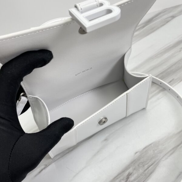 Balenciaga Hourglass Small Bag (White Buckle) - White - Image 2