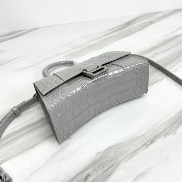 Balenciaga Hourglass Small Bag (Silver Buckle) - Gray - Image 5