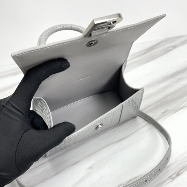 Balenciaga Hourglass Small Bag (Silver Buckle) - Gray - Image 2