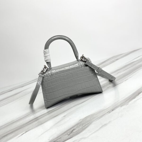 Balenciaga Hourglass Small Bag (Silver Buckle) - Gray - Image 3