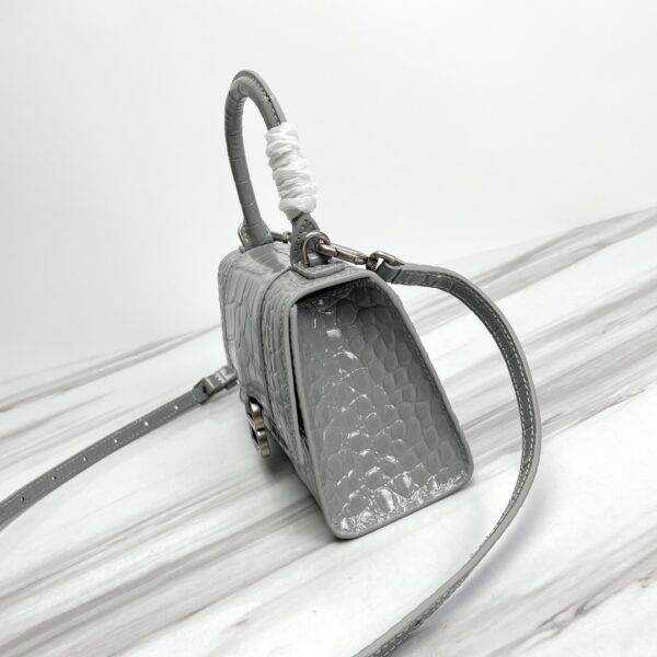 Balenciaga Hourglass Small Bag (Silver Buckle) - Gray - Image 4