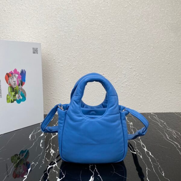 Prada Small Vegetable Basket Handbag - Blue - Image 4