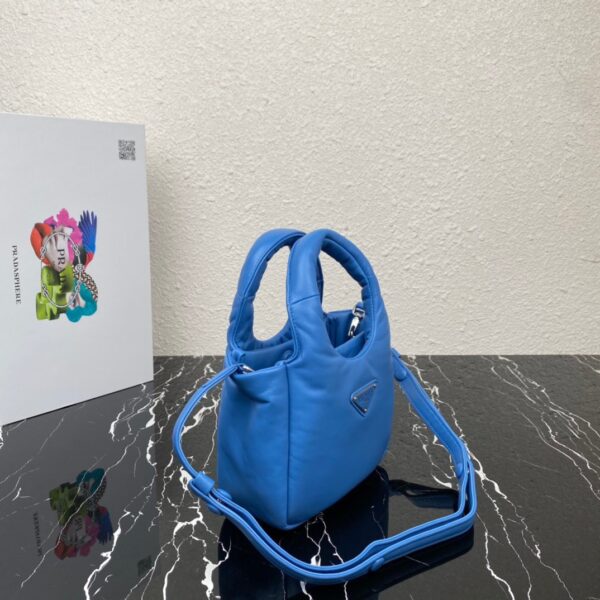 Prada Small Vegetable Basket Handbag - Blue - Image 3