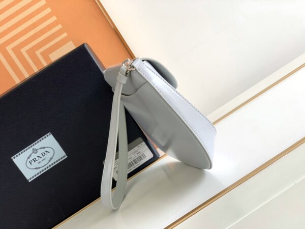 Prada Small Armpit Bag - Ice Gray - Image 4